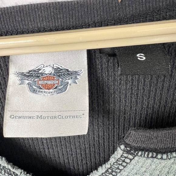🏍 |•HARLEY-DAVIDSON•| Waffle Knit Slim Cut Long Sleeve Top Size Small - Picture 5 of 9